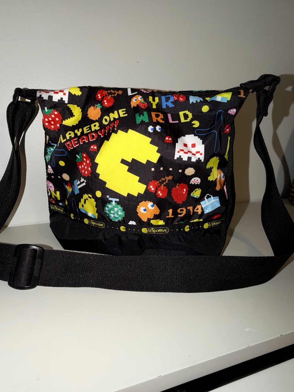 LeSportsac x Pac-Man 1974 Power Pellets Small Hobo Crossbody Bag